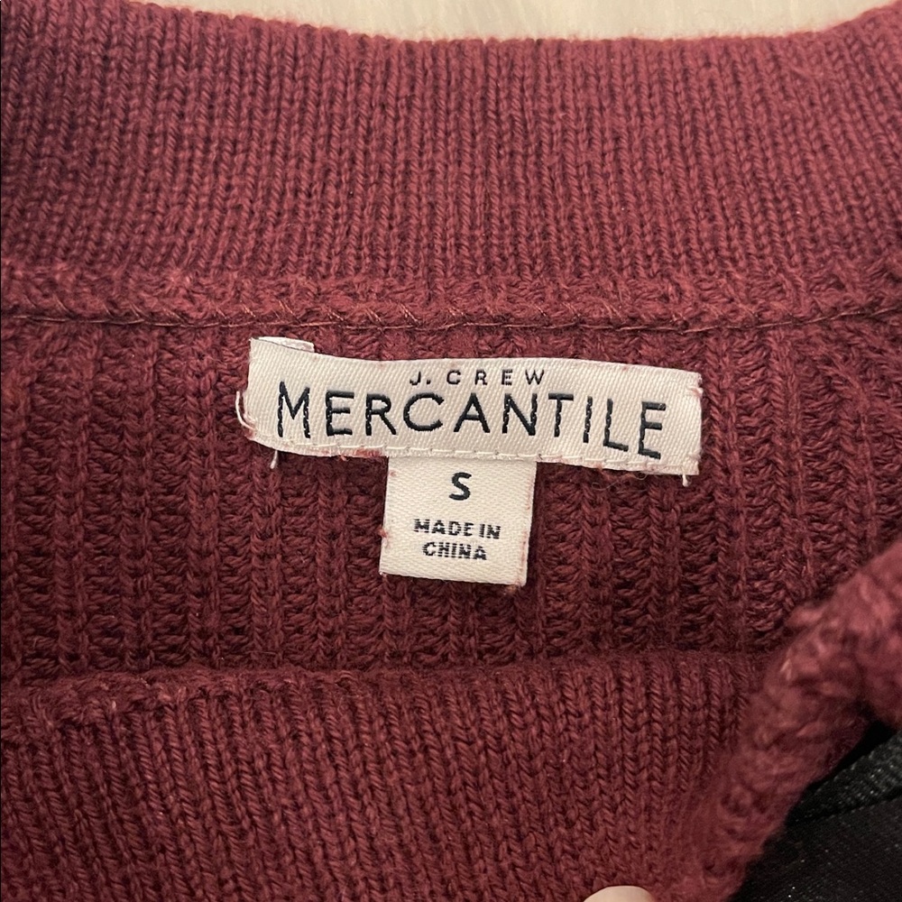 J.Crew Factory burgundy bow neck sweater size small - Picture 3 of 6